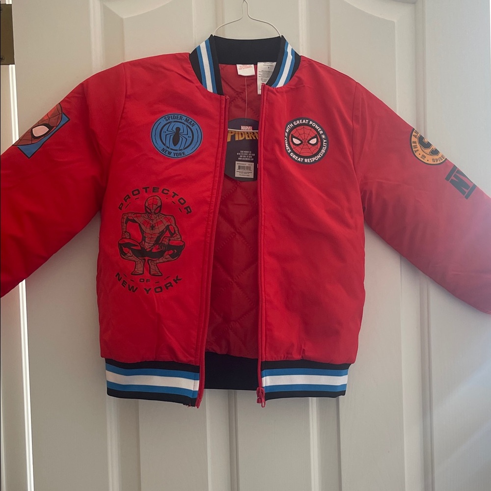 Marvel Red Spider-Man Kids Puffer Jacket